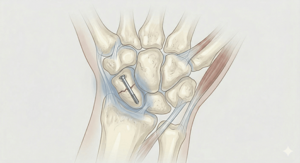 vis scaphoide — Ostéosynthèse du Scaphoïde
